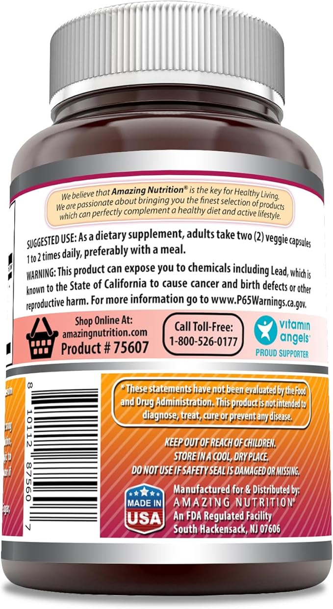 Amazing Formulas Echinacea & Goldenseal Supplement | 1400 Mg Per Serving | 180 Veggie Capsules | Non-GMO | Gluten Free | Made in USA