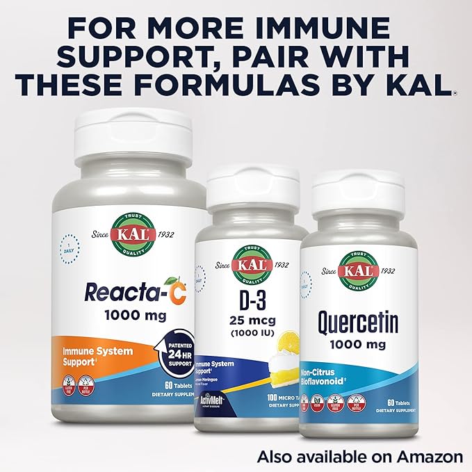KAL Tri Zinc 50mg w/Zinc Citrate, Zinc Amino Acid Chelate and Zinc Picolinate, Healthy Metabolism and Immune Support Supplement, Vegan, Gluten Free, Non-GMO, 60-Day Guarantee, 90 Servings, 90 Tablets