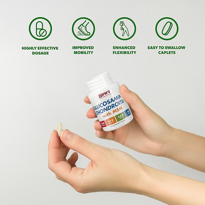 Premium Glucosamine Chondroitin with MSM Complex for Joint Support - Natural Formula for Healthy Joints and Mobility. 30 Servings