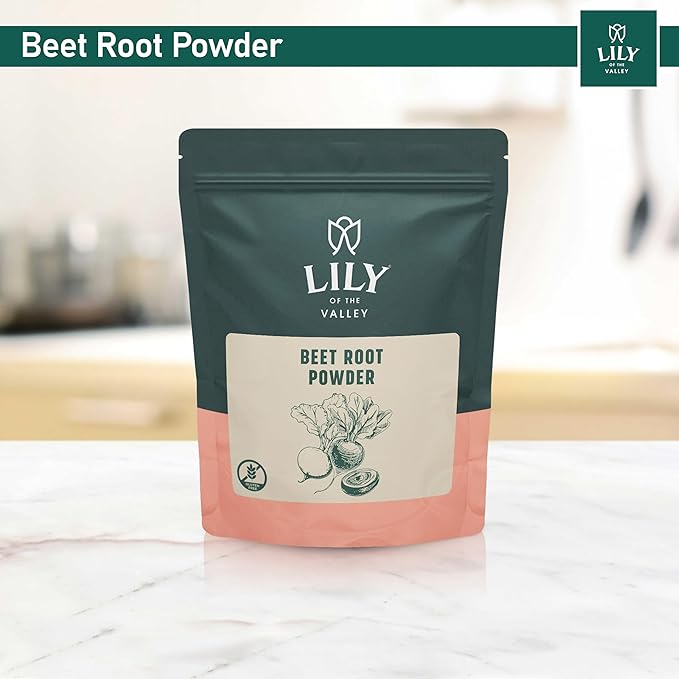 LILY OF THE VALLEY Beet Root Powder - Plant-Based Superfood Powder for Cooking, Baking & Smoothies - Natural Nitric Oxide Source - Vegan & Gluten-Free - Packed in Resealable Pouch (8oz, 226g)