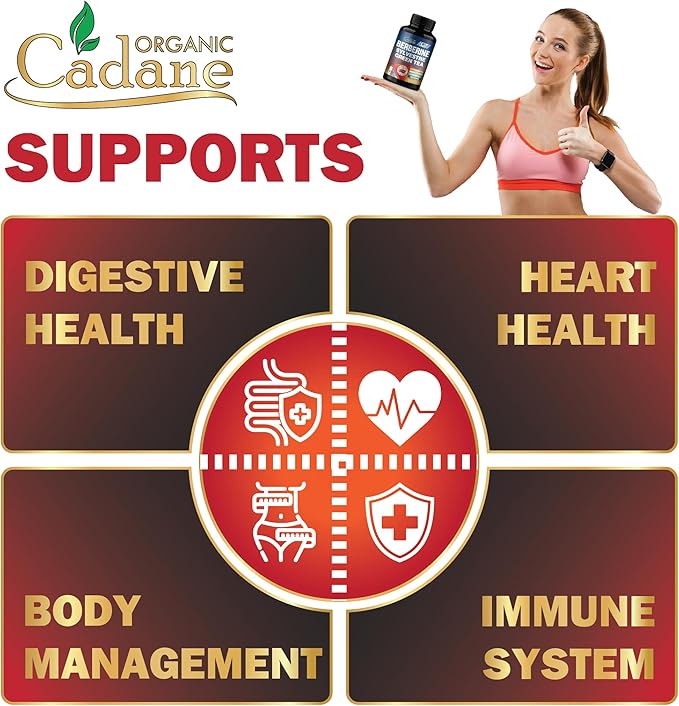 Organic Cadane Berberine Supplement 150 Capsules, with Neem Leaf, Apple Cider Vinegar, VIT D3, E & More - Berberine Extract 35:1- Support for Immune System, Digestion & Overall Health