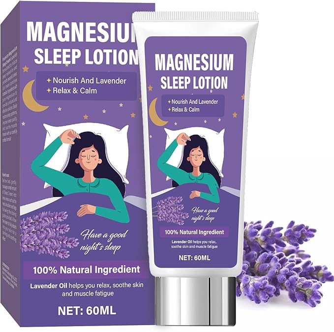 Magnesium Lotion for Sleep & Muscle Relief, Adults & Kids Nighttime Magnesium Cream, Promotes Sleep and Support for Relaxation & Calm