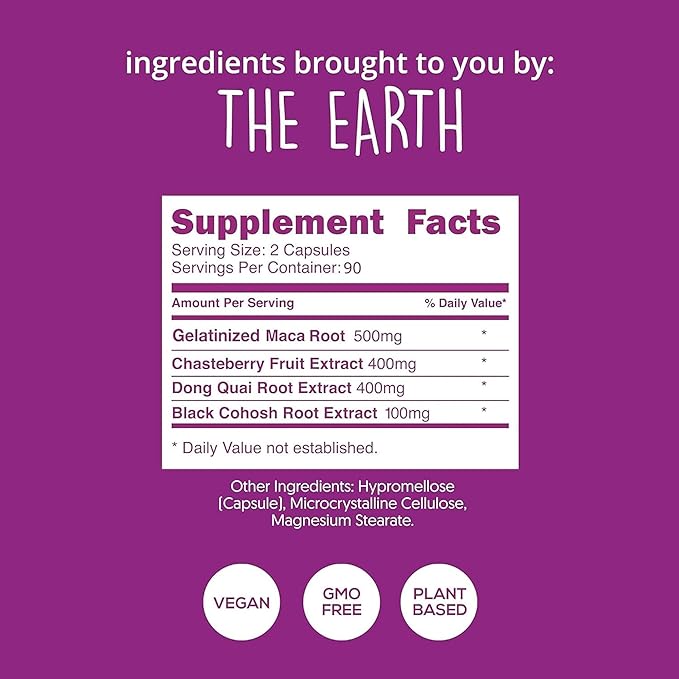 PMS Support Supplement for Women 180 Ct - Hormonal Balance for Women | Menopause & Perimenopause Supplements Women | Bloating Relief for Women, Menstrual Cramp Relief, PMDD | Vegan, Non-GMO