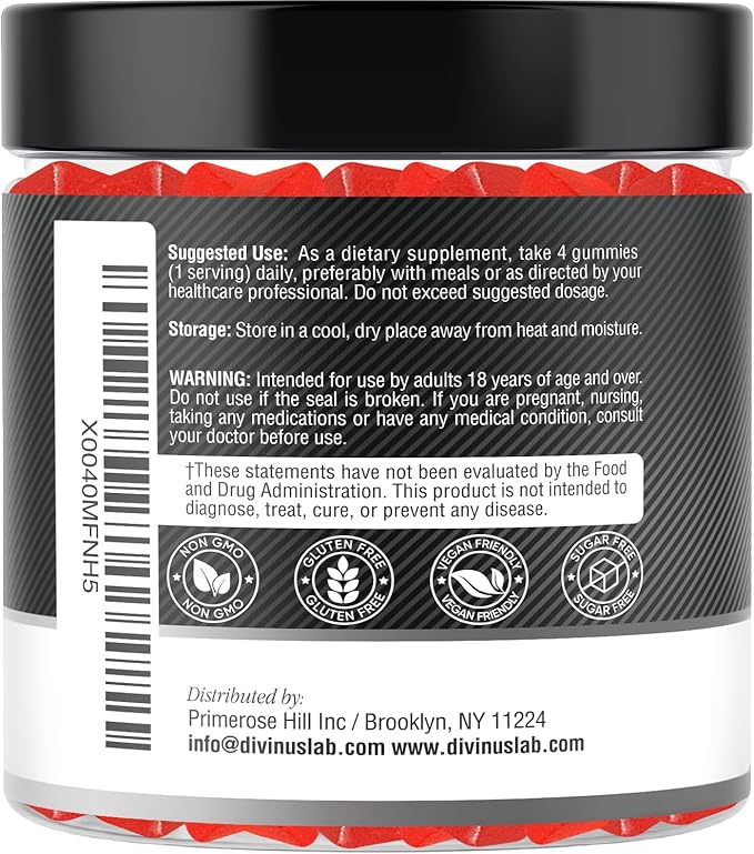 Creatine Monohydrate Gummies 5g (5000mg) for Men & Women - 120 Count, Sugar-Free Creatine Pre Workout Chews For Energy Boost, Creatine Supplement For Building Muscle and Strength, Vegan, Non-GMO