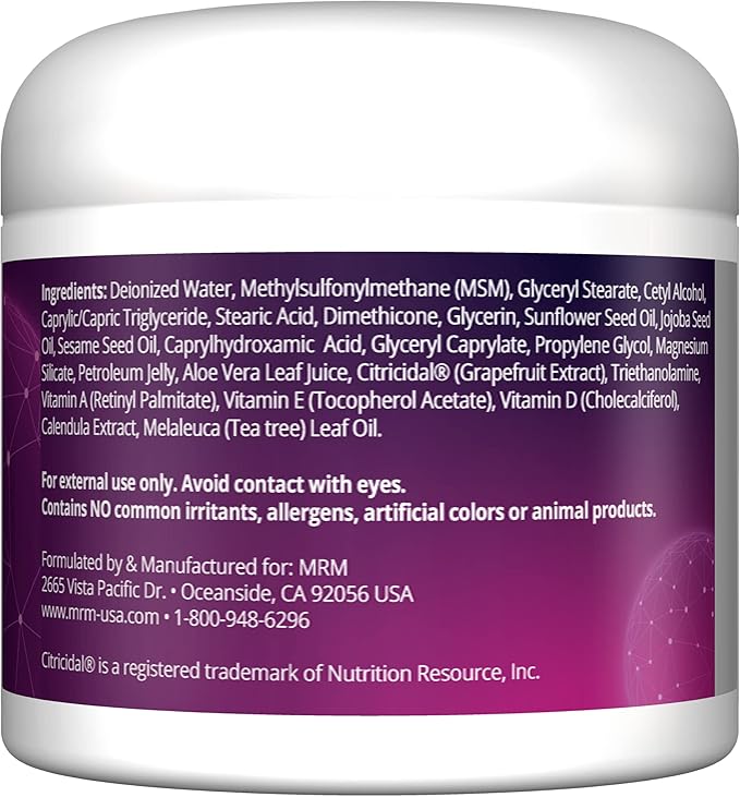MRM MSM Cream with Vitamin A & D -- 4 Oz.