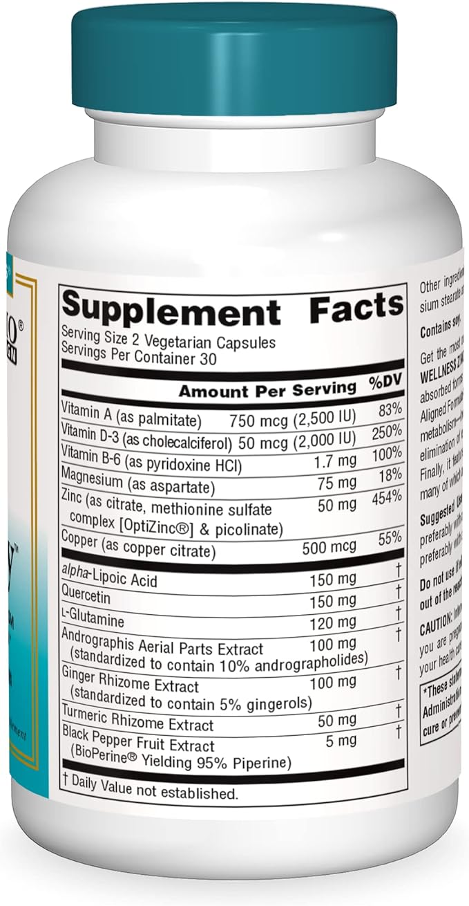 Source Naturals Wellness ZincMunity, Supports Zinc Absorption, Metabolism and Utilization for Immune Heath*, 50 mg Zinc - 60 Vegetarian Capsules