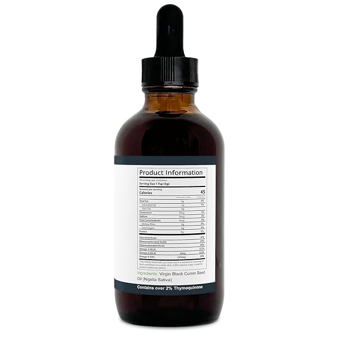 Zatural Black Seed Oil Nigella Sativa Cold Pressed Cumin Oil Digestion, Skin, Brain, Immune, Joints & More (4 Fl Oz)