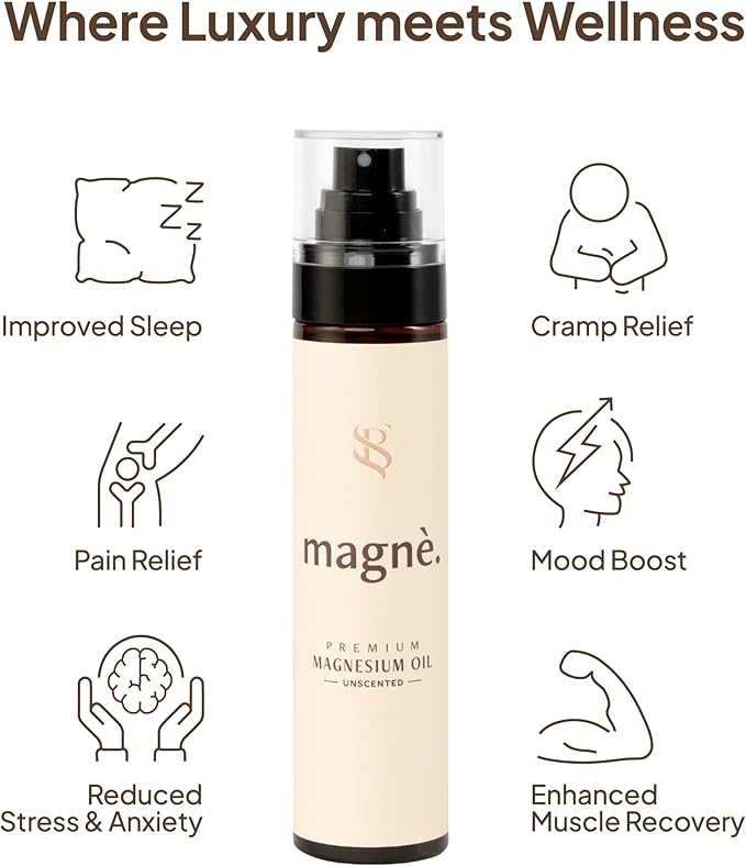 Topical Magnesium Spray for Women - Unscented 4fl.oz Magnesium Mist Oil Organic - Pure Magnesium Oil for Sleep and Anxiety - Liquid Magnesium Chloride Spray for Feet, Body & Pain Relief