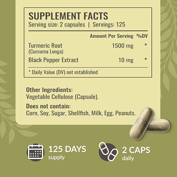 HERBAMAMA Sage and Turmeric Kit - Bundle of 1000 mg Sage Leaf & Turmeric Curcumin Capsules - Vegan, Non-GMO, Gelatin-Free - 2 Pack