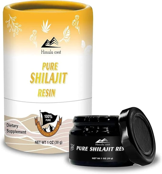 Pure Himalayan Organic Shilajit, High Potency Shilajit Resin - Gold Grade, Authentic & Natural - 70% Fulvic Acid & 85+ Trace Minerals for Energy & Immune Support | 75 Servings - 30g