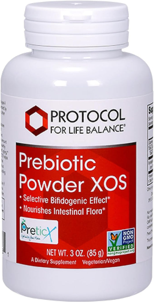 PROTOCOL FOR LIFE BALANCE Prebiotic Powder XOS - 1.55g per Serving - Intestinal Flora - Support GI Tract & Gut Health - Kosher & Non-GMO - 3 oz