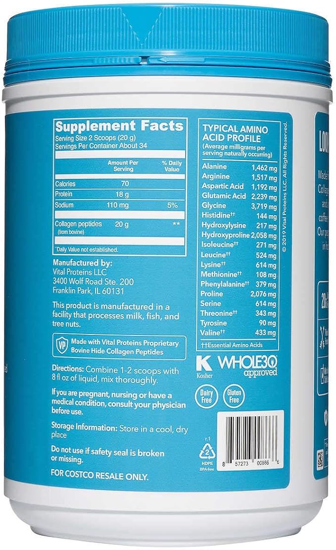 Vital Proteins Collagen Peptides Grass Fed Paleo Friendly 24 oz - 2 Pack