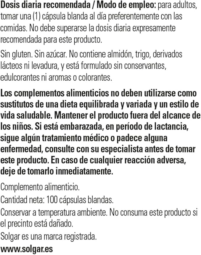 SOLGAR Vitamin E 268 mg (400 IU) - 100 Softgels - Naturally-Sourced Vitamin E as d-Alpha Tocopherol - Gluten Free, Dairy Free - 100 Servings