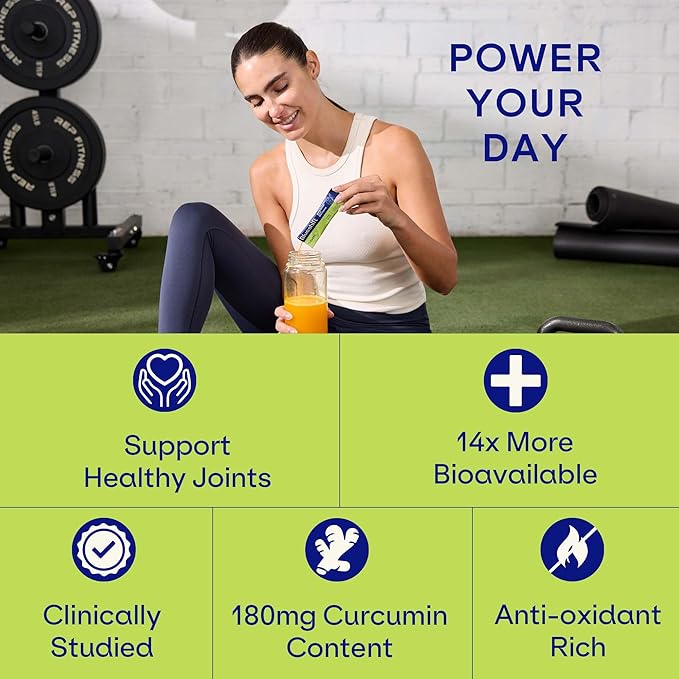 Turmeric Citrus Medley - Turmeric Powder Packets for Water, Turmeric Curcumin Supplement, No Sugar Drink Mix for Natural Recovery Support - Citrus Flavor, Powder Sticks (10 Pack)