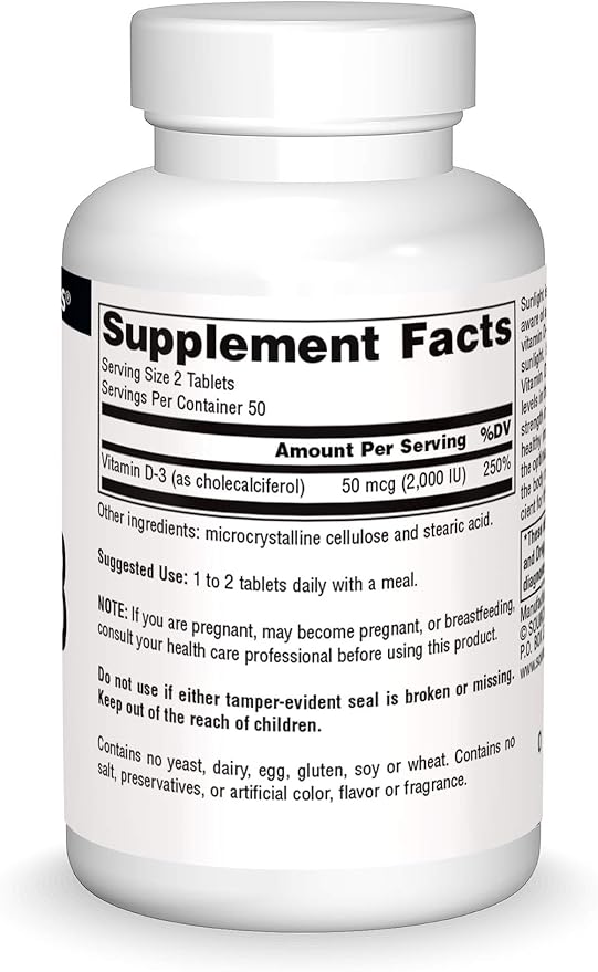 Source Naturals Vitamin D-3 1000 iu Supports Bone & Immune Health* - 100 Tablets