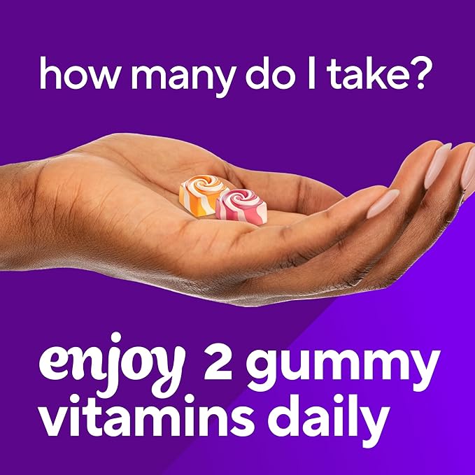 vitafusion Chewable Calcium Gummy Vitamins for Bone and Teeth Support, Fruit and Cream Flavored, America’s Number 1 Gummy Vitamin Brand, 50 Day Supply, 100 Count