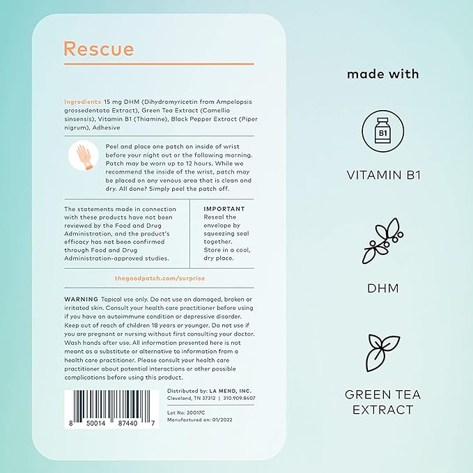 The Good Patch All The Plant Patches Mixed Bundle. Perfect for Life's Untimely, Yet Common Ailments. 5 Varieties: B12 Awake, Dream, Rescue, Cycle, Relief (20 Total Patches)