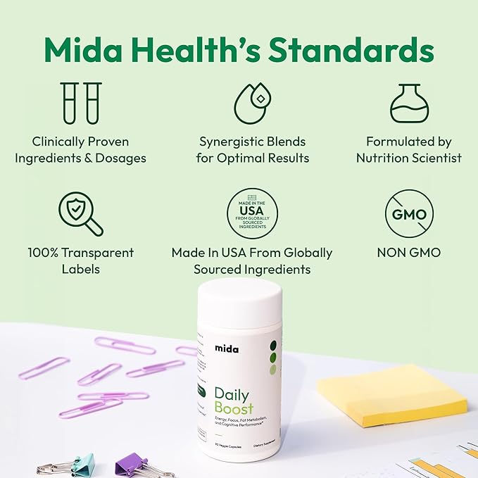 Daily Boost 3-in-1 Weight Loss, Energy, & Focus Support | 7-Keto DHEA (200mg) Thermogenic with Natural Caffeine, CoQ10, B12, Ginkgo Biloba, Ginseng, L-Theanine, Folate | 30 Servings