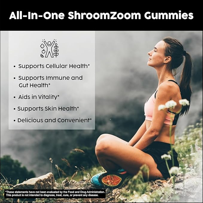15in1 Mushroom Gummies with Lion's Mane Turkey Tail Cordyceps Reishi Chaga Sweet Toot Maitake Meshima Poria Cocos Shiitake Tremella, Oyster Agaricus Mushrooms for Men and Women Supplement Clean Nutra
