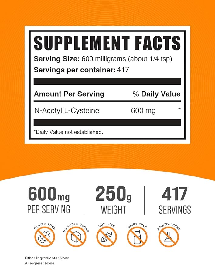 NAC (N-Acetyl L-Cysteine) 250g + Glycine 500g Bundle