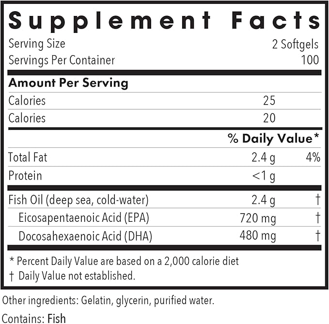 Allergy Research Group Super EPA - Omega 3 Supplement, Fish Oil Concentrate, EPA, DHA, Omega 3 Fatty Acids, Sustainably-Sourced Anchovies, Softgels - 200 Count
