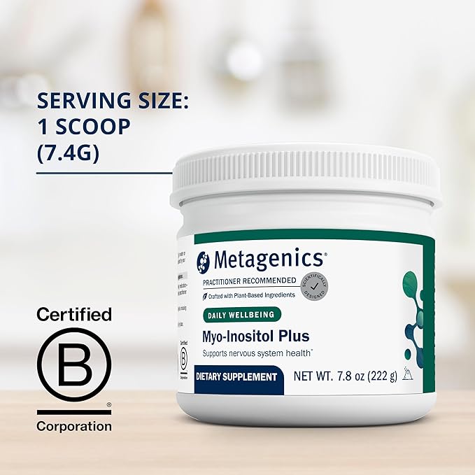 Metagenics Myo-Inositol Plus - Magnesium Supplement for Neuro Health* - with Myo-Inositol, Citric Acid & Magnesium - Supplements for Nervous System & Brain Function* - 7.8 Oz - 30 Servings