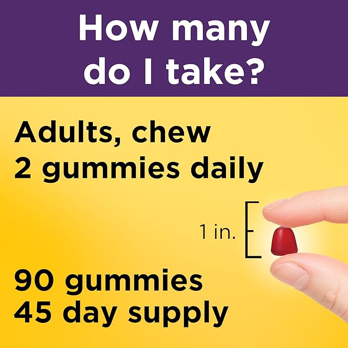 Nature Made Hair Skin and Nails with Biotin 2500 mcg, Dietary Supplement for Healthy Hair, Skin & Nails Support, 90 Gummies, 45 Day Supply