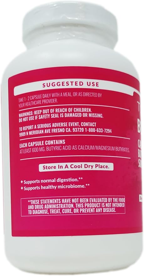 Butyrex Calcium/Magnesium Butyrate Complex: 250 Capsules