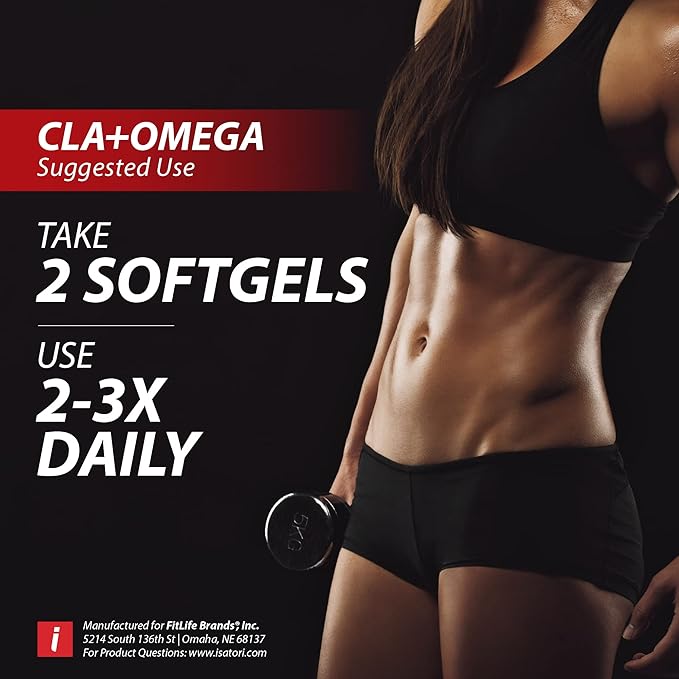 iSatori Ultra CLA - Omega 3 6 9 Safflower Oil Fish Oil Conjugated Linoleic Acid - Natural Weight Loss Exercise Enhancement Fat Burner Muscle Toner - Stimulant Free Dietary Supplement - 90 Softgels