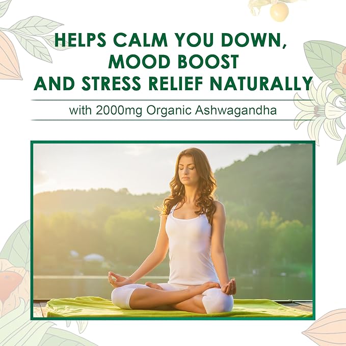 NEVISS Ashwagandha Gummies 2000mg, Feel Refreshed, Plus Proprietary Blend with 5-HTP, L-Theanine, Lemon Balm, Magnesium for Calm, Zzzs, Mood, Energy & Relaxation Support (1 Pack (60 Countss))