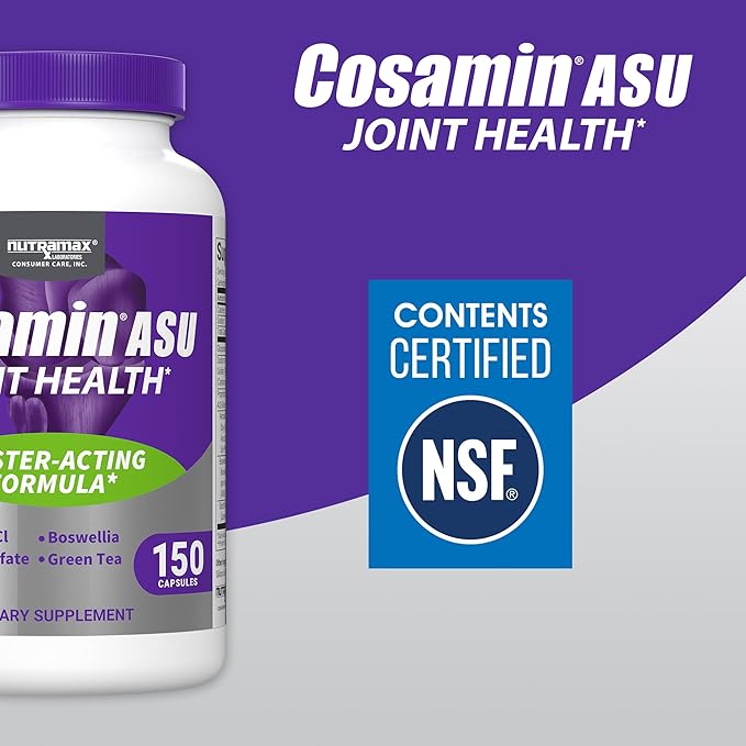Nutramax Cosamin® ASU Joint Health Supplement with Glucosamine, Chondroitin & ASU for Men’s & Women's Joint Health, 150 Capsules