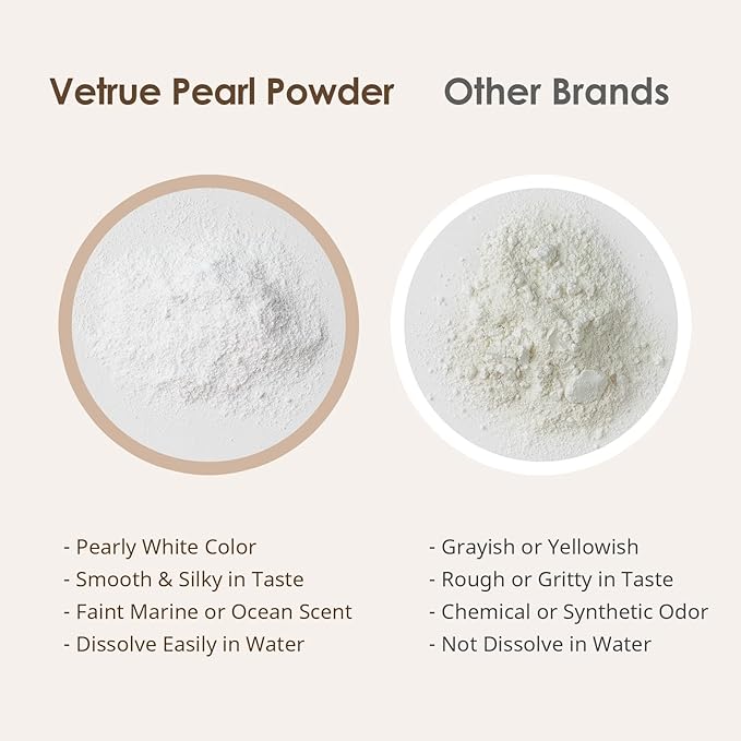 Pure Pearl Powder | 60 Grams |100% Natural Ingredients from Fresh Water | Non-GMO | Dietary Supplement with Calcium & Amino Acids (30 Servings)