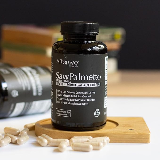 Saw Palmetto Premium, Scalp Health for Optimal Hair Growth, Follicle Strength, Hair Loss Protection, Prostate and Urinary Health and Overall Male Immune Support