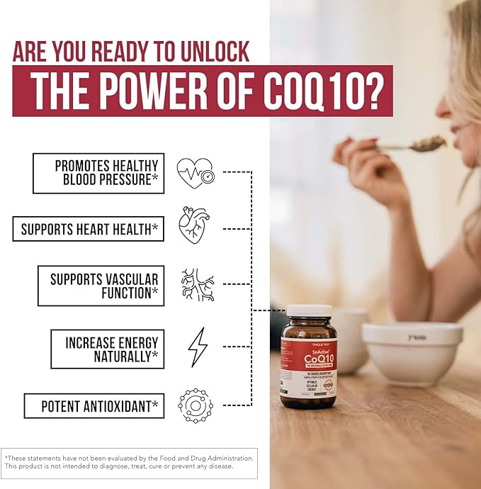 SoActive CoQ10® 250 mg: CoQ10 Phytosome with up to 9X Higher Absorption - Proven Cellular Delivery - Supports Cellular Energy Production (60 Capsules)