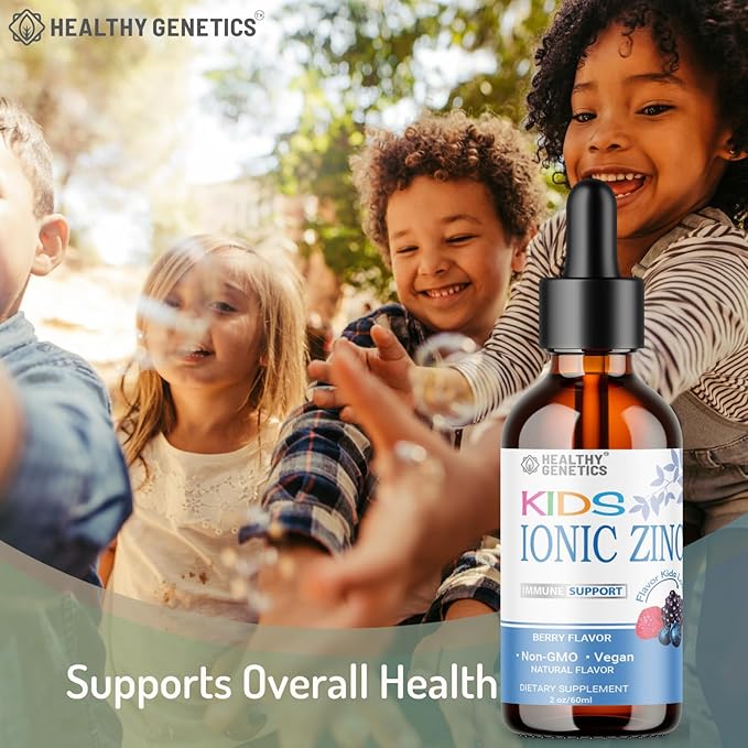 Ionic Liquid Zinc Drops for Kids | 30 Day Supply | Zinc Sulfate | Immunity, Mood, Brain Thyroid | 2 Oz