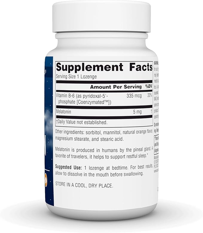 Source Naturals Melatonin, Dietary Supplement That Supports Sleep* 5 mg - 200 Orange Flavored Lozenges