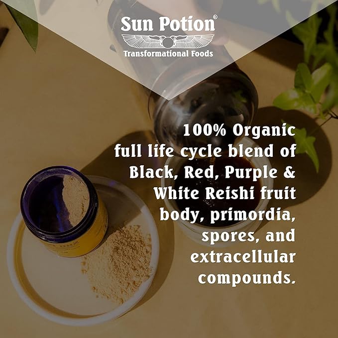 Sun Potion Reishi Mushroom Powder (Organic) - (100g)