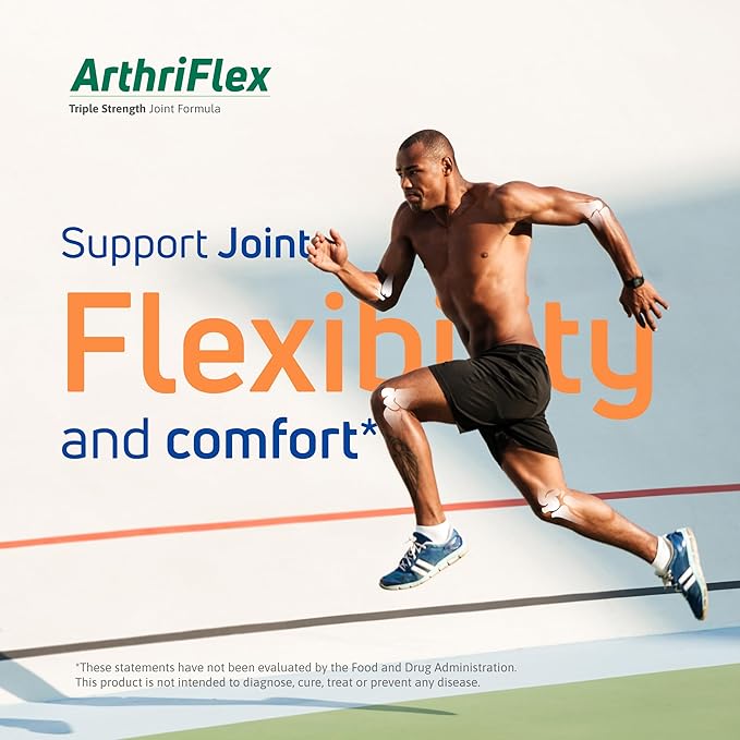ArthriFlex Glucosamine Chondroitin MSM – Triple Strength Joint Support – Chondroitin Sulfate & MSM – Move Free & Heal and Soothe Arthritis Supplement – 120 Caplets for Mobility & Flexibility