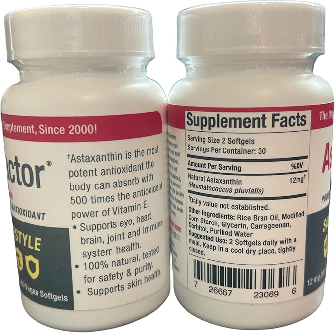 Silver Lifestyle Astaxanthin Supplement 60 Softgels