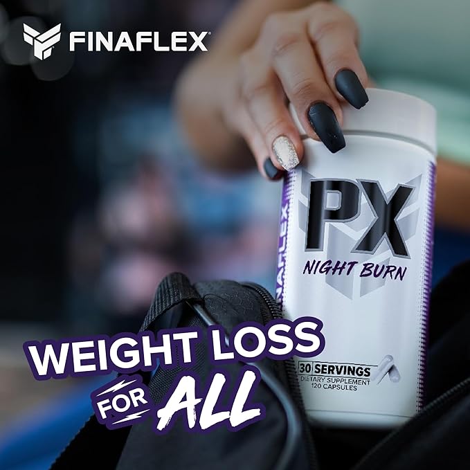FINAFLEX PX Night Burn - 120 Capsules - Ultimate Non-Stim Weight Loss - Supports Healthy Body Composition & Lean Muscle Mass - 30 Servings