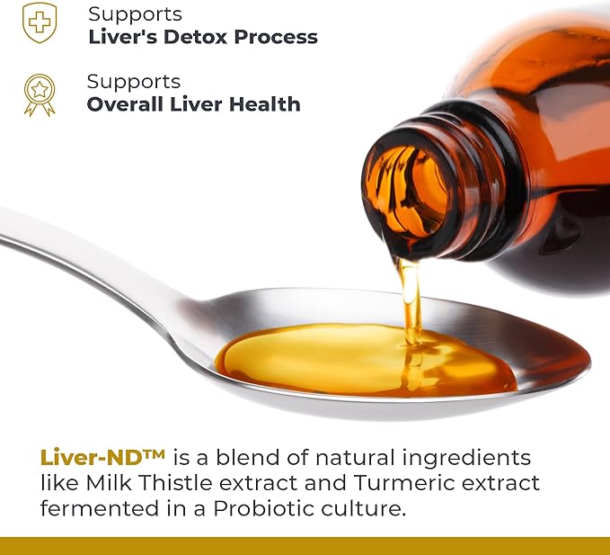 Premier Research Labs Liver-ND - Liver Cleanse, Milk Thistle Extract, Milk Thistle Liquid Drops, Tincture Supplement Fermented with Probiotics, with Antioxidants, Turmeric, 8 Fl Oz Bottle