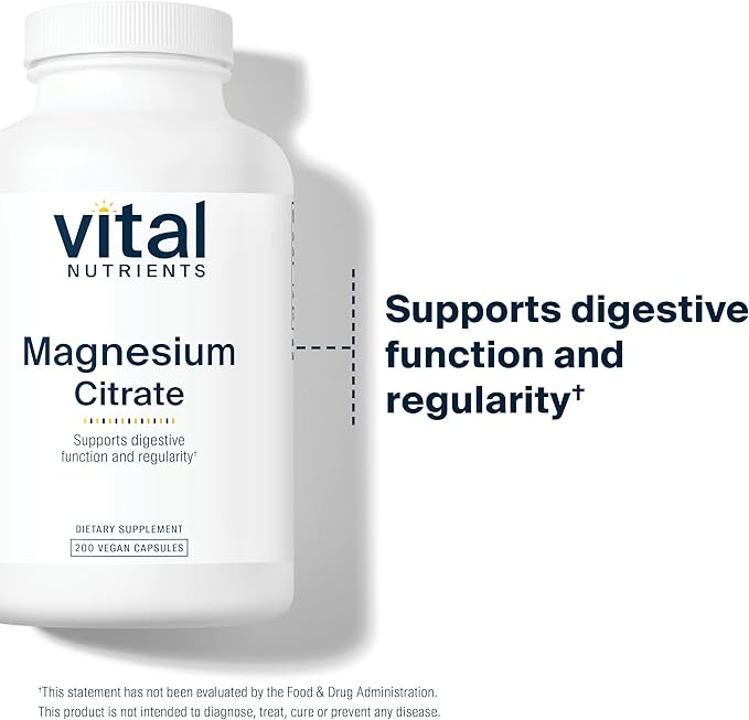 Vital Nutrients Magnesium Citrate 150mg | Promotes Relaxation | Supports Sleep, Bone, Heart, Muscle, Kidney, & Nerve Health* | Vegan Supplement | Gluten, Dairy, Soy Free | 200 Capsules
