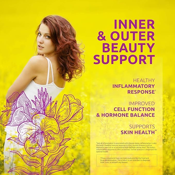 Source Naturals Evening Primrose Oil - Hexane-Free - 500mg - GLA Yield: 50 mg - Cold-Pressed - 180 Softgels