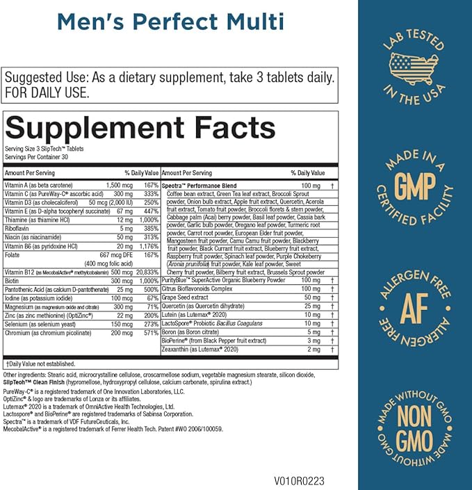 Purity Products Bundle - Men's Perfect Multi + Ultra-Pure Omega-3 Fish Oil Men's Multi Supports Healthy Testosterone, Energy +More - Omega-3 Supports Heart, Cardio Function +More* - 30 Day Supply