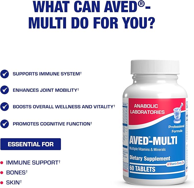 Anabolic Laboratories Aved Multi - 60 Tablets - Daily Multi Vitamin for Men and Women