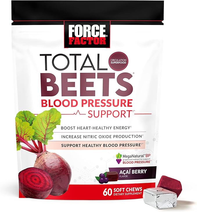 Force Factor Total Beets Blood Pressure Support Supplements with Beet Powder & Better Turmeric Joint Support Supplement for Extra Strength Joint Health