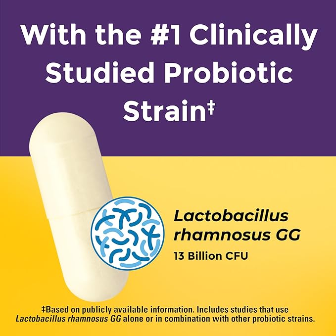 Nature Made Digestive Probiotics Advanced Dual Action, Probiotics for Women and Men, 30 Probiotic Capsules, 30 Day Supply