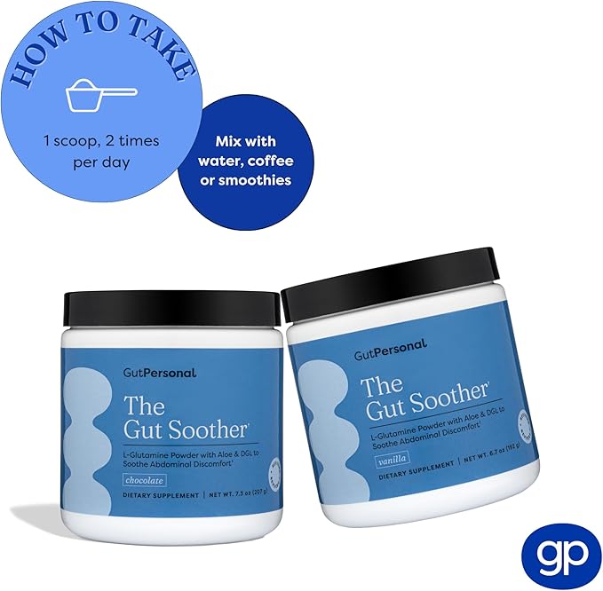 The Gut Soother L-Glutamine Powder Supplement: Restore Gut Lining, Soothe Digestive Discomfort While Promoting Overall Gut Health, 30 Servings (Chocolate)
