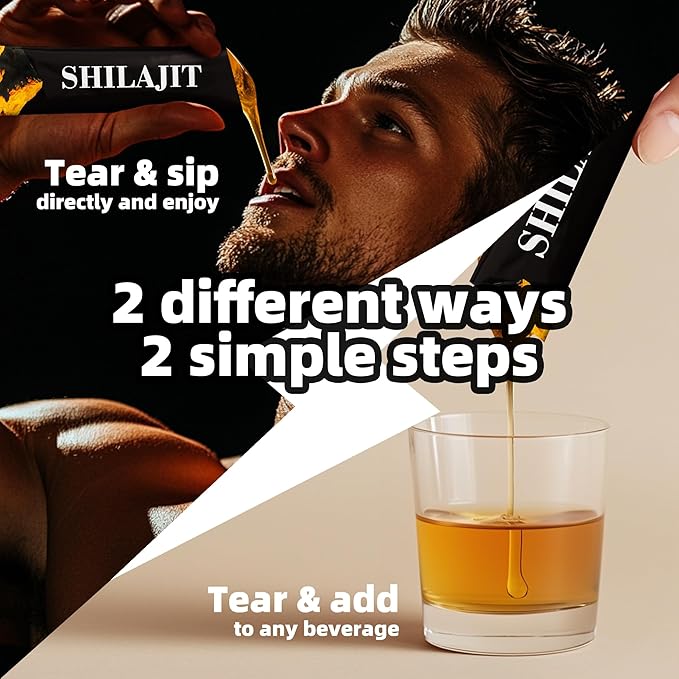 Shilajit Honey Sticks- 30 Sticks Himalayan Shilajit Honey Sticks Organic Honey & Saffron for Energy,Strength & Cognitive Support for Men & Women