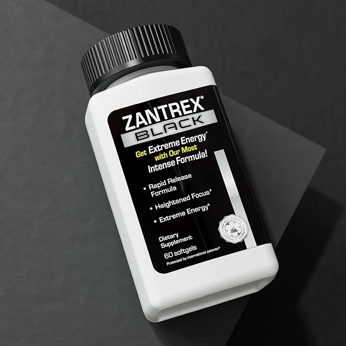 Zantrex Black – Naturally Boost GLP-1 & Metabolism Support | Thermogenic Energy, Weight Management Formula | 60 Pills